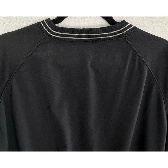 SUNDERLAND SCOTLAND Men Pullover Windbreaker Sweatshirt V Neck Sz L Black 23-18 - Picture 4 of 11